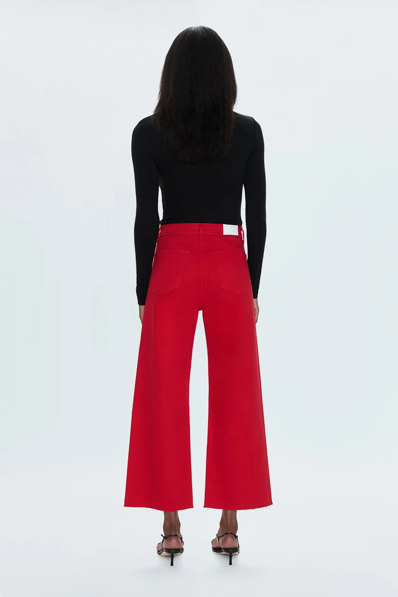 Penny Crop Wide Leg-Ruby