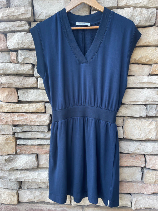 V-Neck Dress - Navy