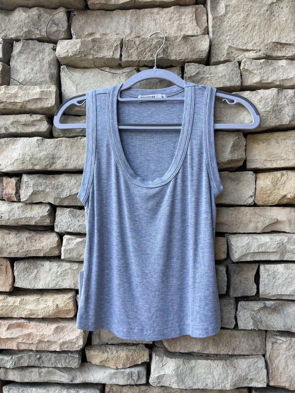 Rib Classic Tank - Heather Grey