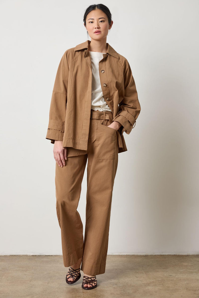 Collared Twill Jacket - Pecan
