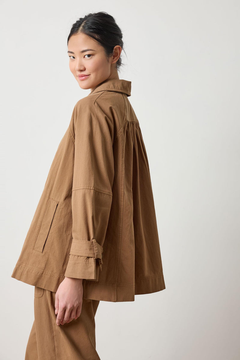 Collared Twill Jacket - Pecan