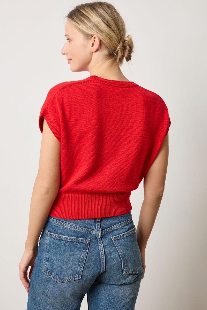 Wedge Sweater - Scarlet