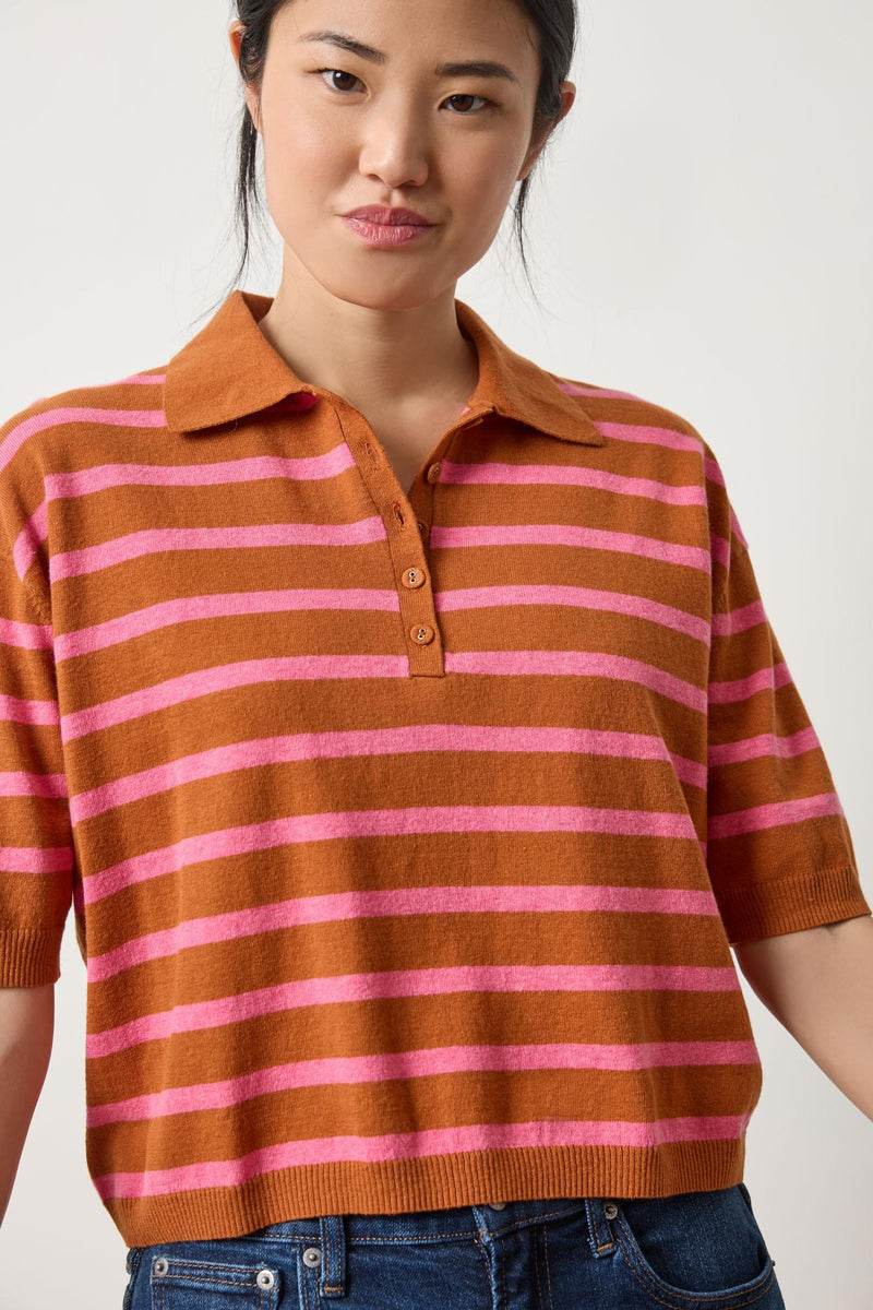 Polo Neck Sweater - Stripe