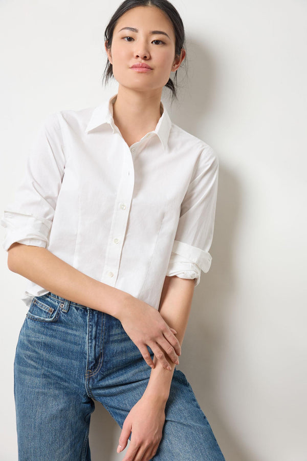 Slim Fit Button Down - White