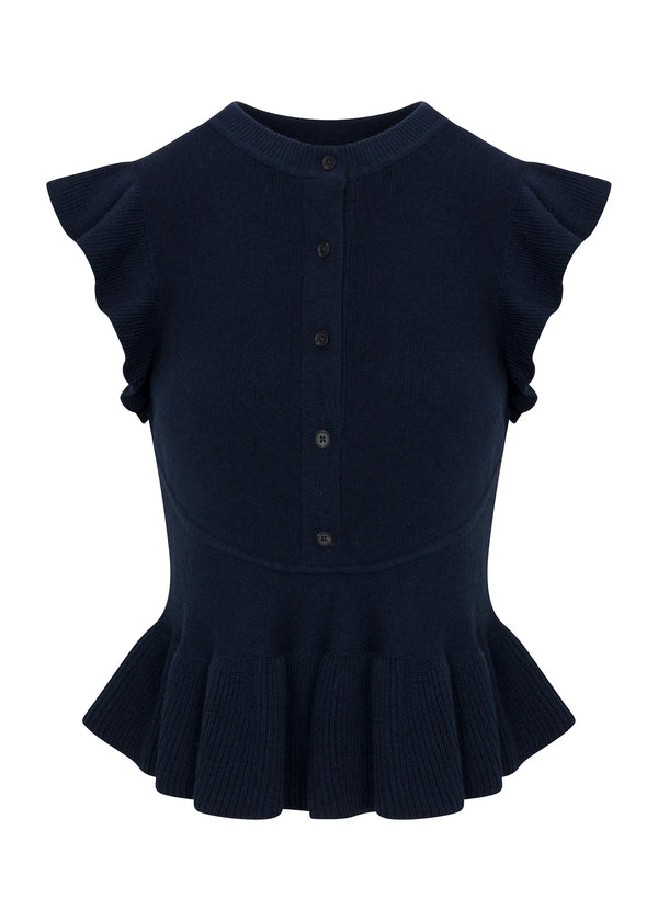 Rhea Knit Sweater - Navy