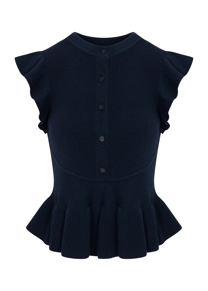 Rhea Knit Sweater - Navy