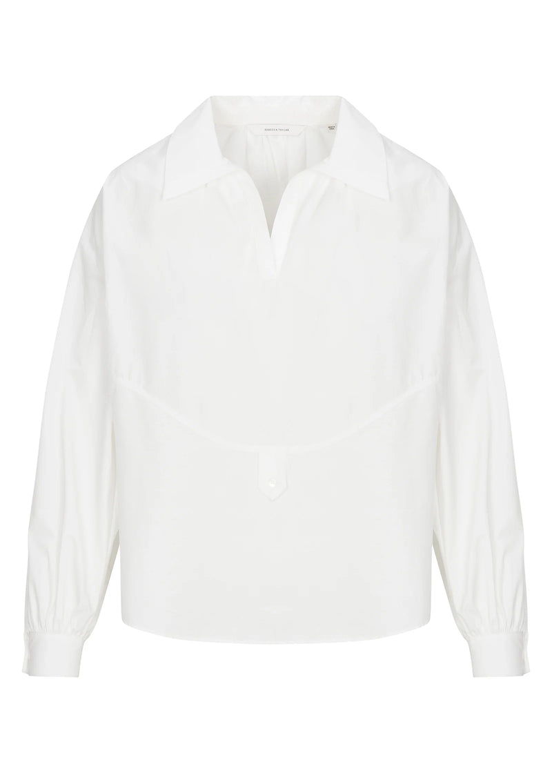 Aisley Poplin Shirt - Milk