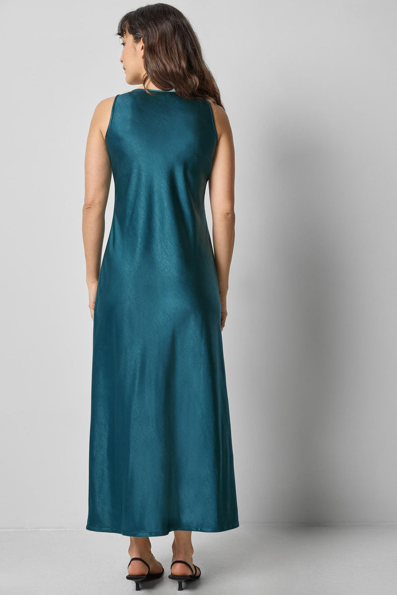 Satin Bias Maxi Dress - Neptune