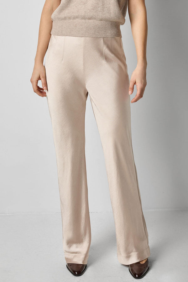 Satin Clean Front Pant - Angora