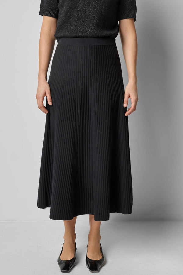 Banded Knit Skirt - Black