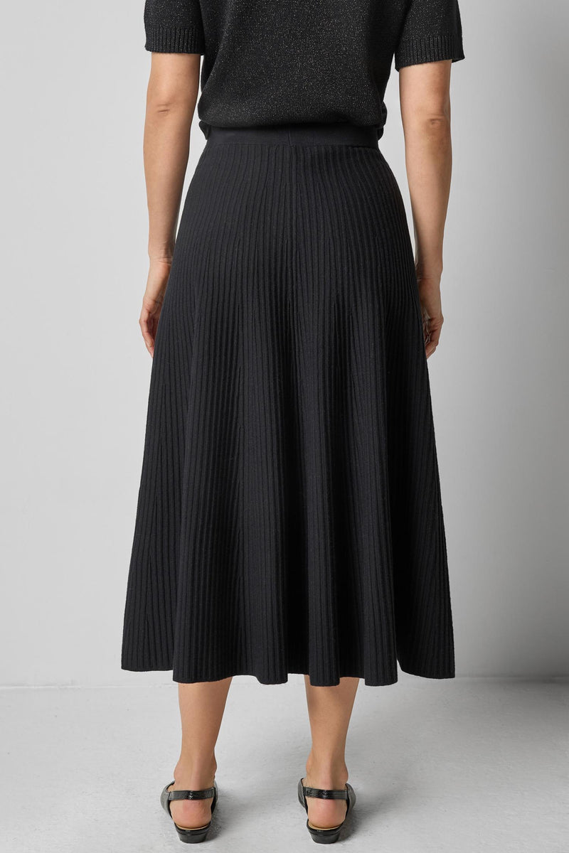 Banded Knit Skirt - Black