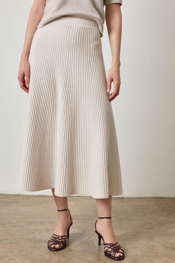 Banded Knit Skirt - Mist