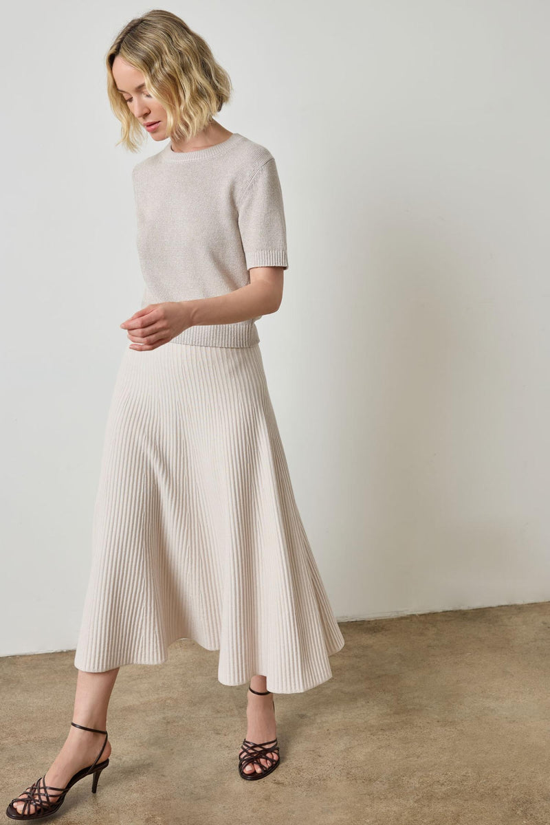 Banded Knit Skirt - Mist