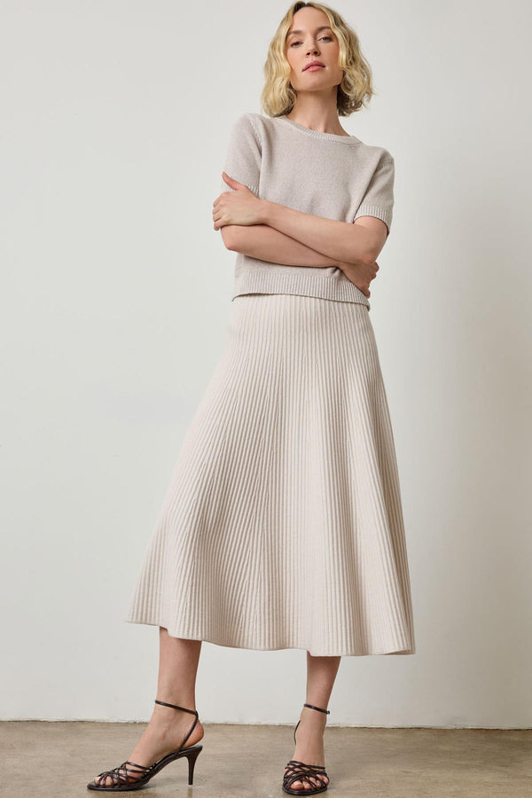 Banded Knit Skirt - Mist