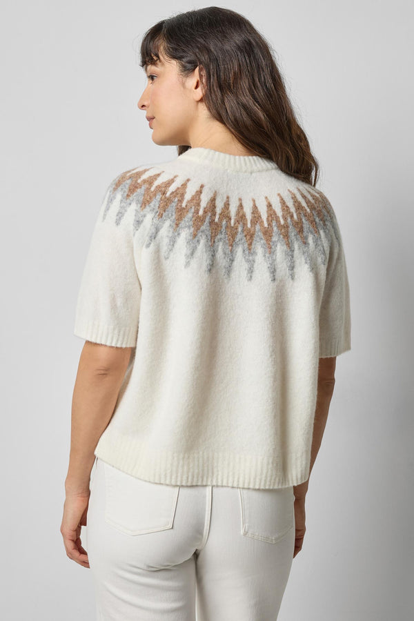 Easy Fairisle Sweater - Winter White
