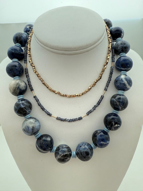 Sodalite Ball Necklace