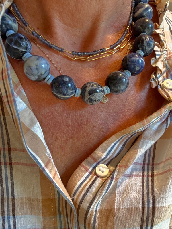 Sodalite Ball Necklace