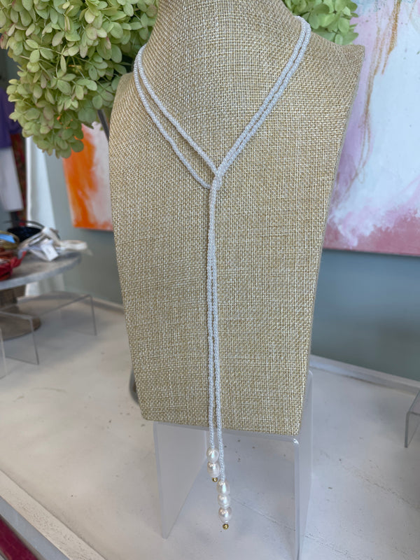 Double Pearl Lariat