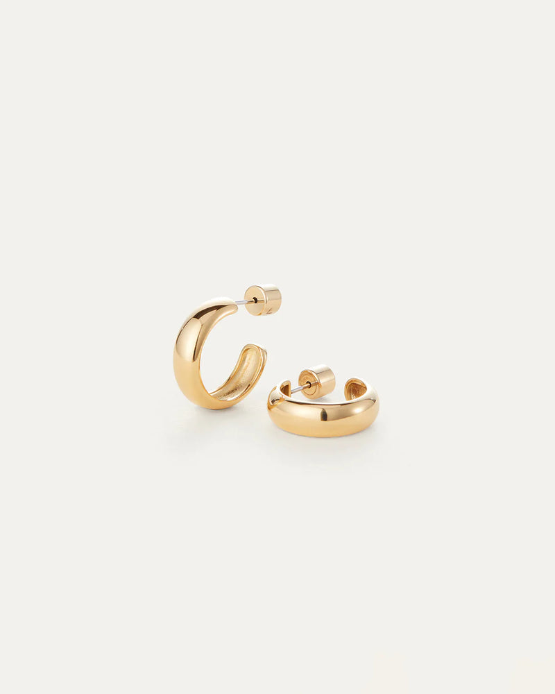 Staple Hoops in Gold