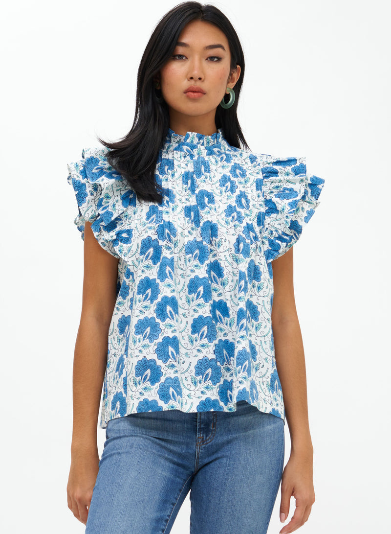 Pintuck Ruffle Top - Morrison