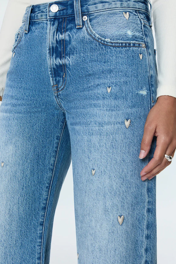 Lexi Mid Rise Bowed Jeans - Confetti Vintage