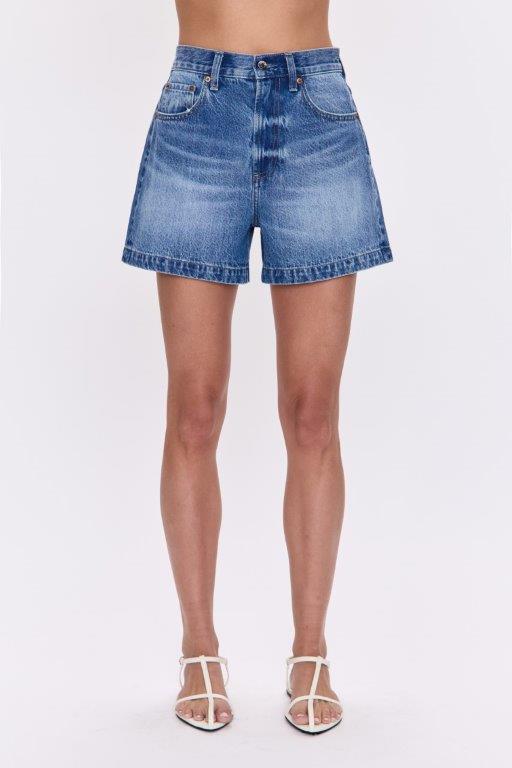 Saige High Rise A-Line Short- Safari