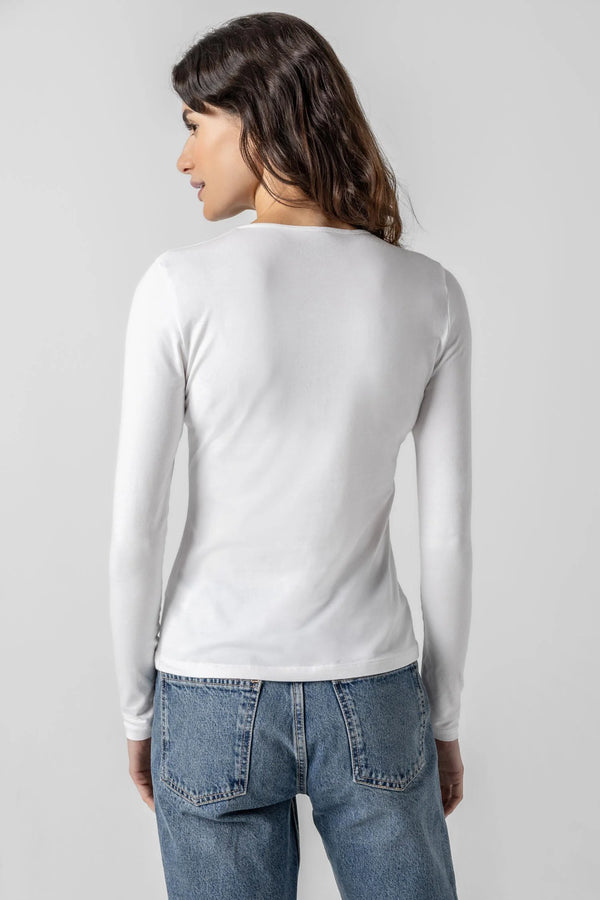 Long Sleeve Crew - White