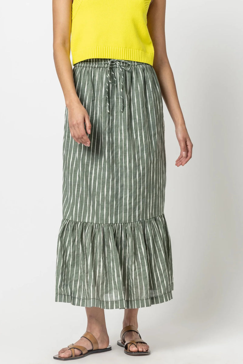 Long Peplum Skirt - Artichoke