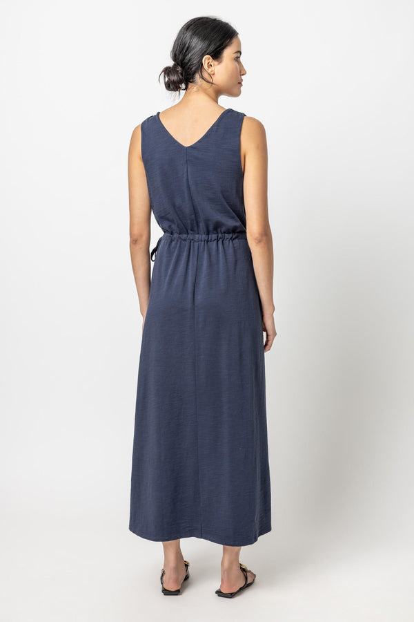 Drawcord Waist Maxi Dress