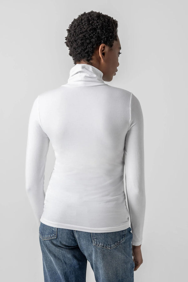 Long Sleeve Turtleneck - White