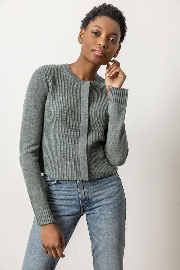 Ribbed Cardigan Sweater