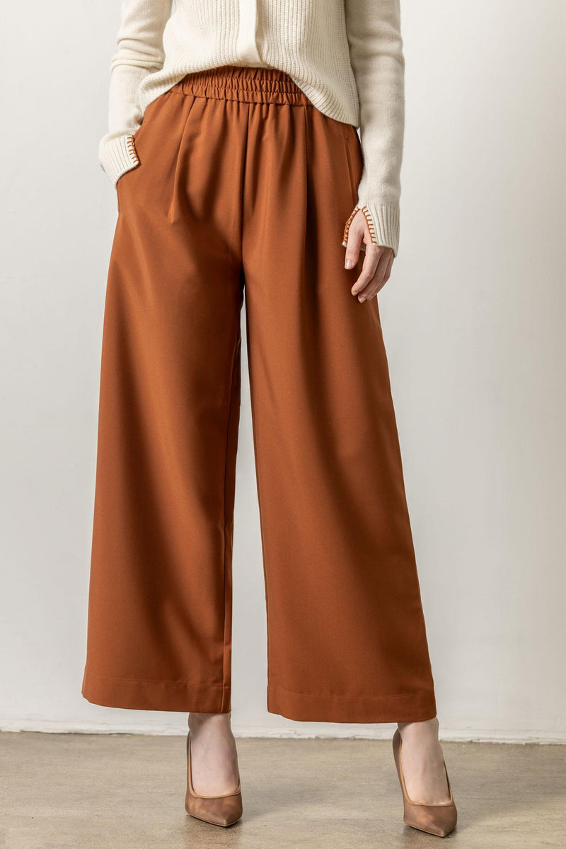 Wide Leg Pull On Pant