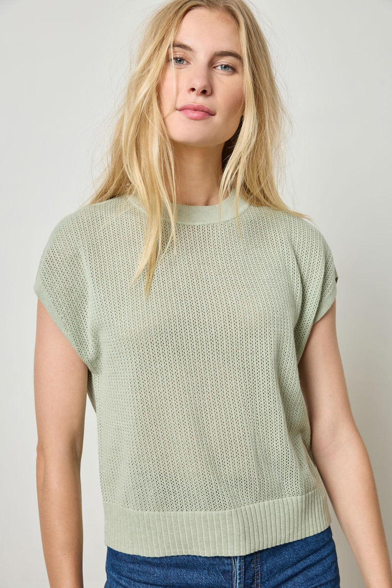 Short Sleeve Crewneck Sweater