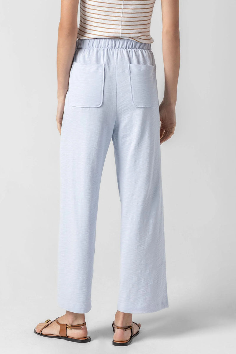 Knit Drawstring Pant - Sky