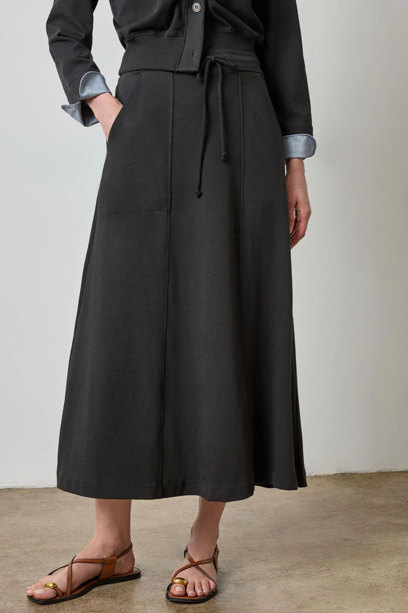 Drawcord Paneled Skirt