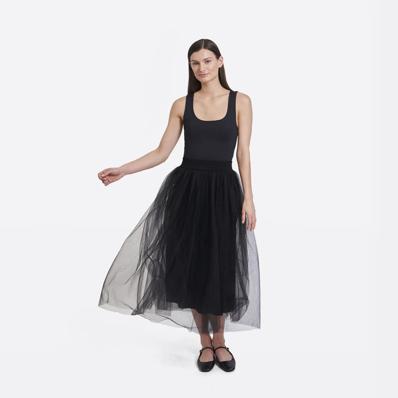 Gathered Tulle Skirt