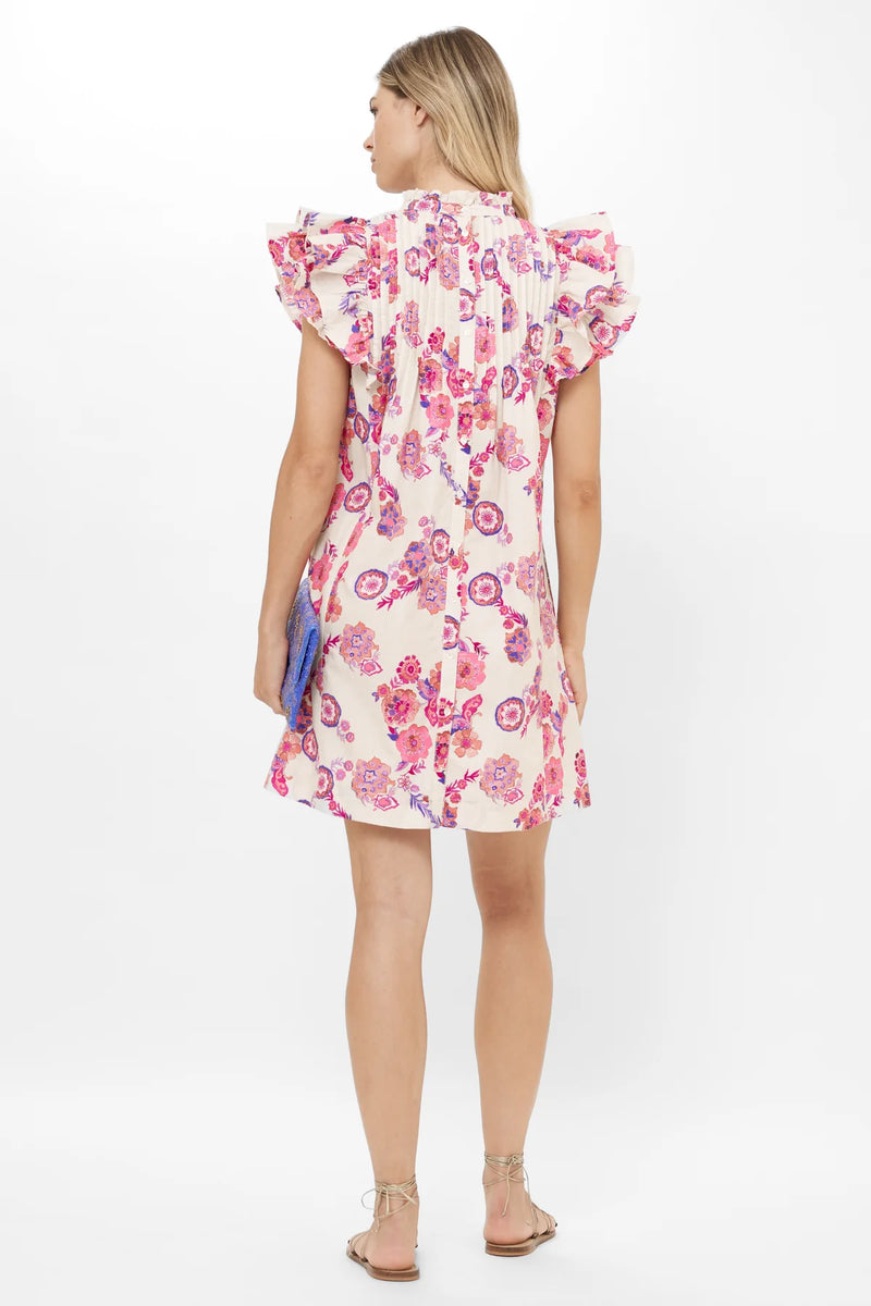 Ruffle Pintuck Mini - Pretoria Pink