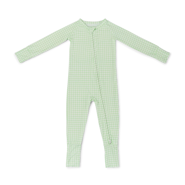 Pistachio Gingham Bamboo Sleeper