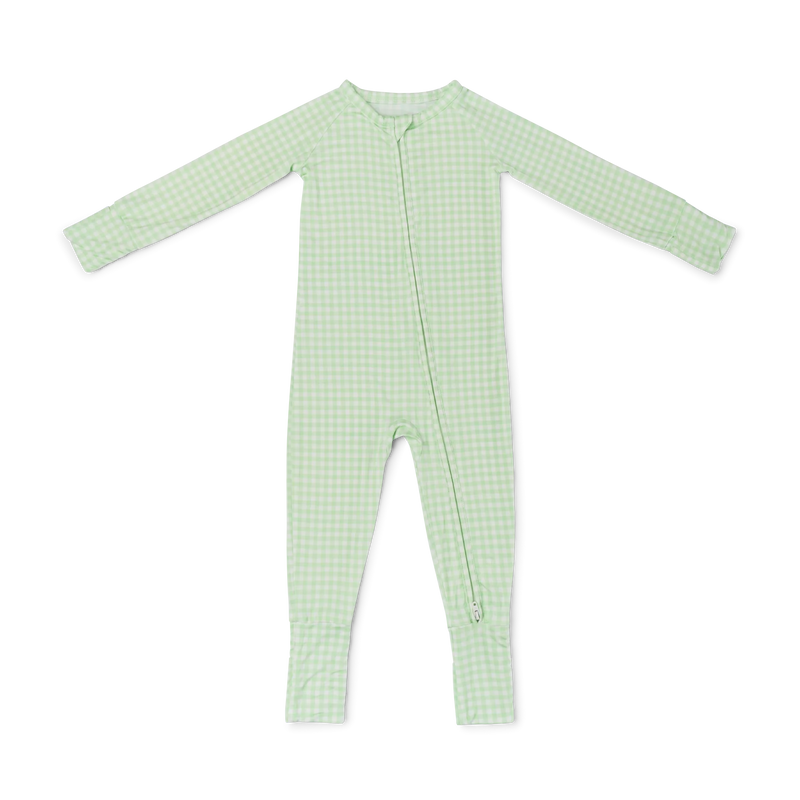 Pistachio Gingham Bamboo Sleeper