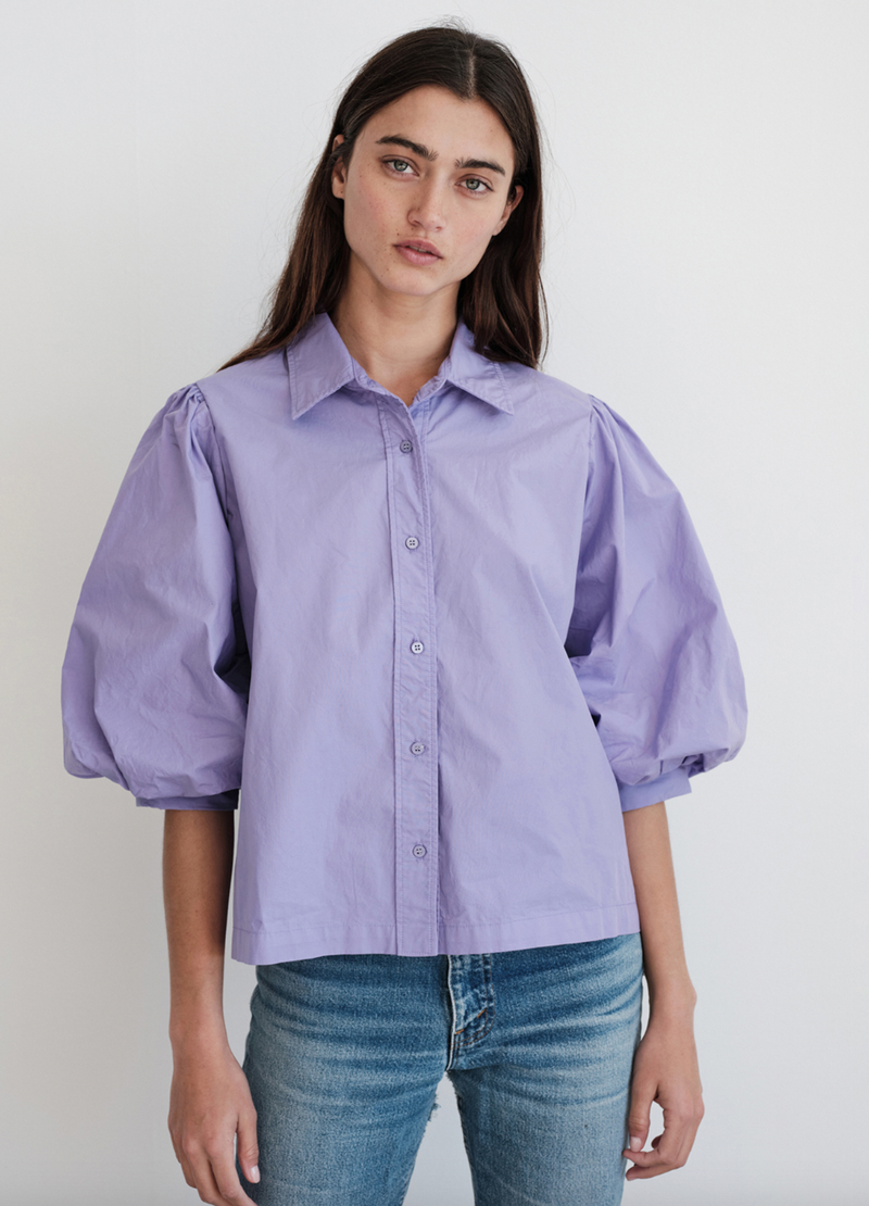 Heavy Poplin Puff Sleeve Shirt