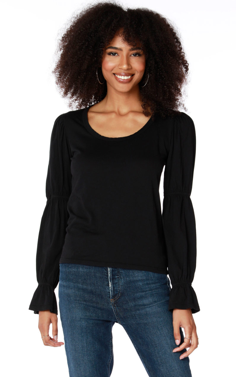 Smocked Scoop Tee