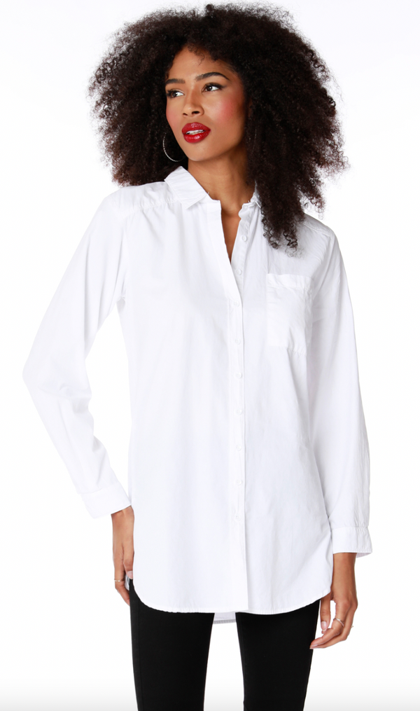 Button Front Long Sleeve Tunic