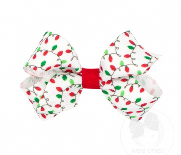 Holiday Printed Bow - Mini