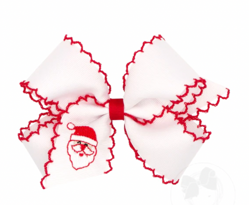 Holiday Embroidered Bow - Medium