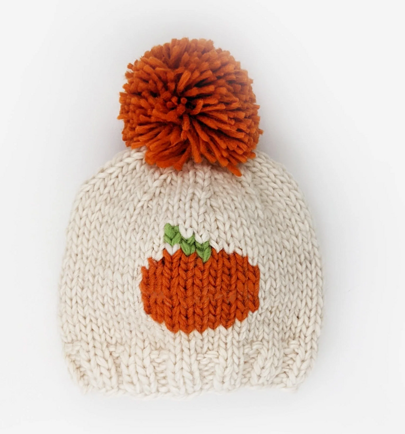 Knit Baby Beanie - Pumpkin