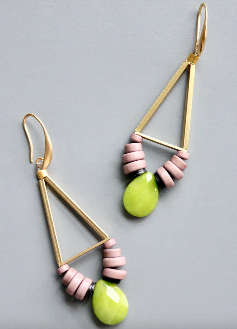 Mauve & Mint Hoops
