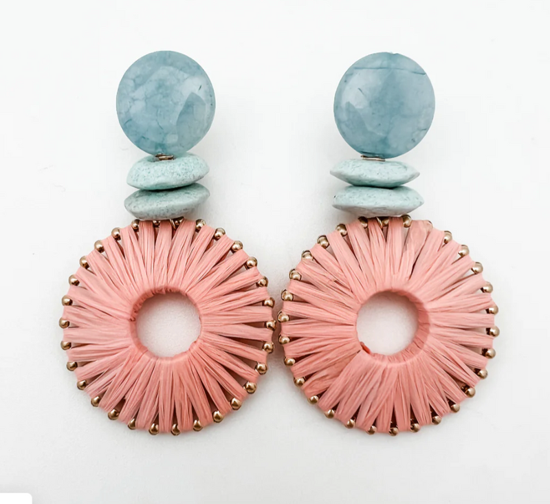 Chase Raffia Wrapped Earrings