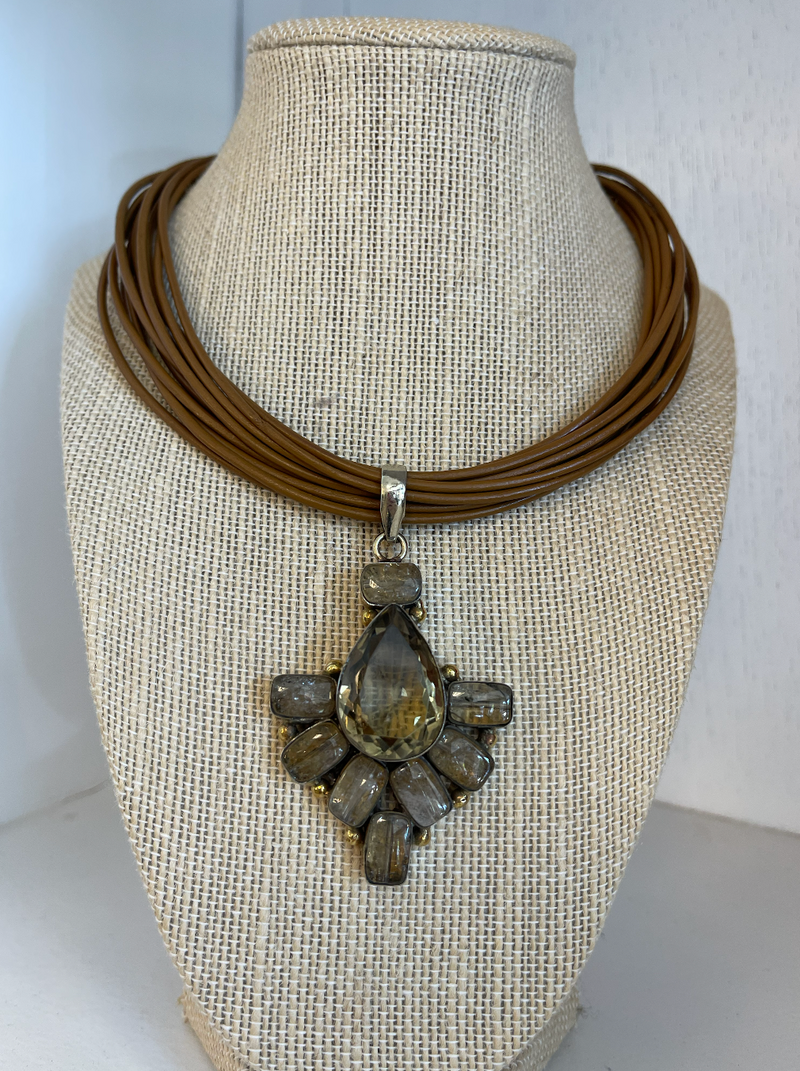 Leather Statement Necklace