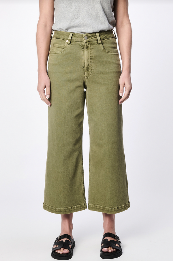 Audrey Wide Leg Jeans - Olive Branch