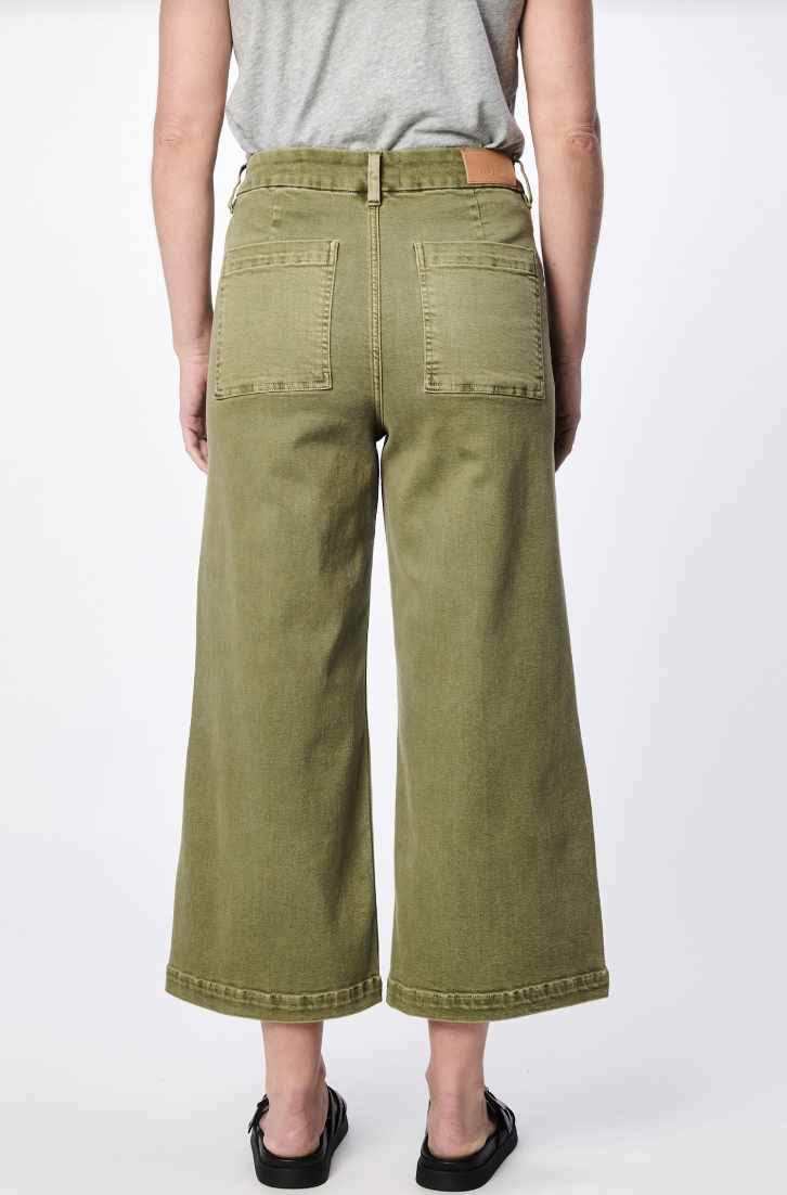 Audrey Wide Leg Jeans - Olive Branch